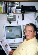 Dave Rich at work on his eMac