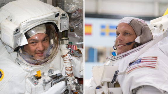 NASA astronauts Kjell Lindgren and Bob Hines.