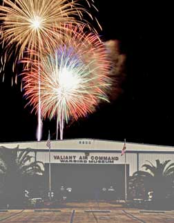 Fireworks over the Valiant Air Command museum