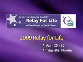 Link to Titusville Relay for Life slideshow on YouTube.