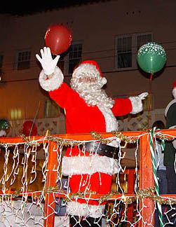 Santa in the Titusville Christmas Parade