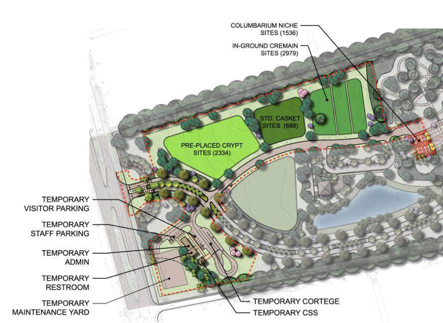 Proposed Veterans Cemetery entrance layout