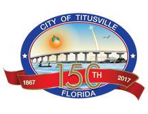 Logo of the Titusville FL Sesquicentennial