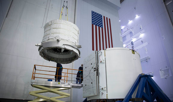 BEAM module loaded into SpaceX's Dragon spacecraft.