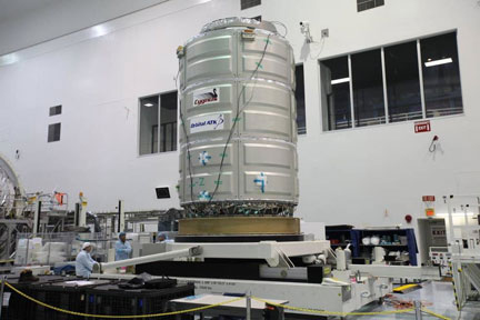 Cygnus spacecraft's pressurized cargo module.