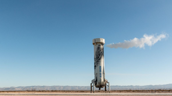 Blue Origin reusable rocket: landed