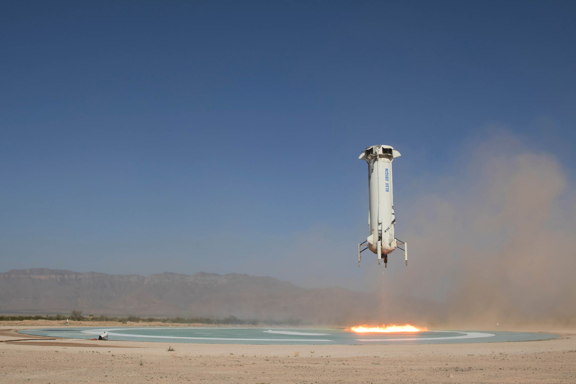 Blue Origin's New Shepard booster.