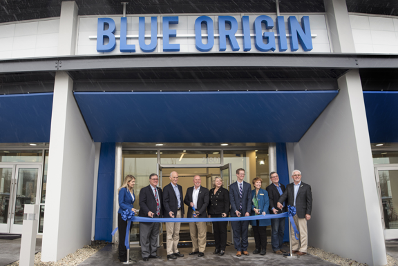 Blue Origin headquarters opening in Kent, Washington.