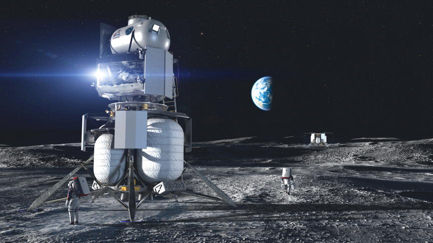 Blue Origin moon lander illustration