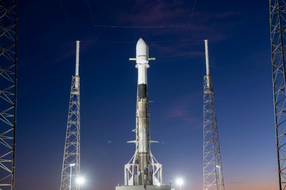 SpaceX's Falcon 9 on launch pad.