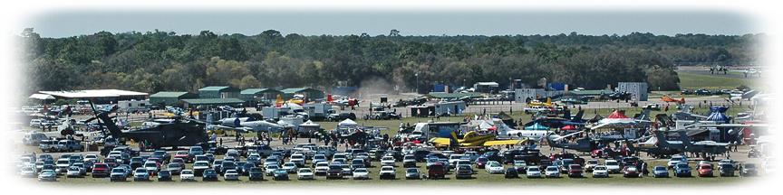 Panoramic view of the Tico Airshow in Titusville