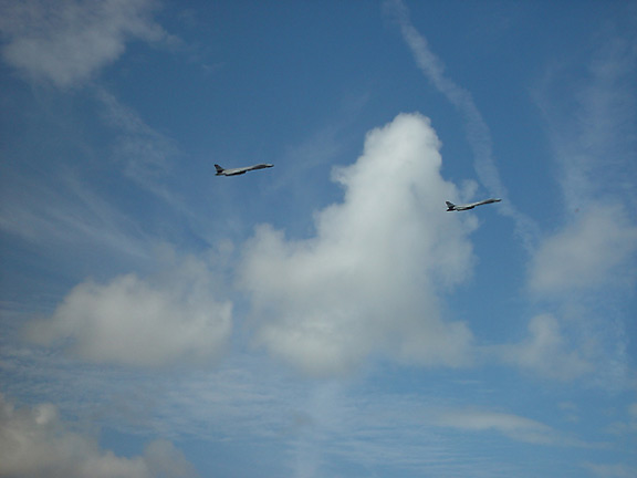 American flag landing