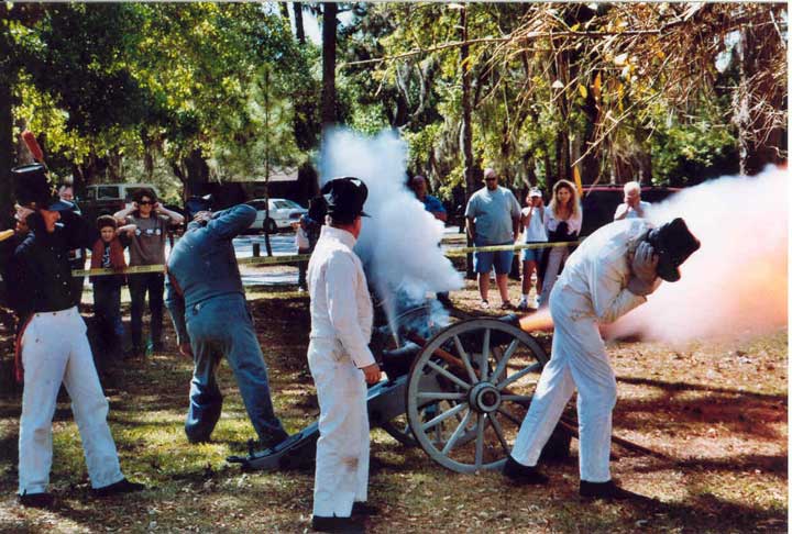Cannon Firing at Fort Christmas