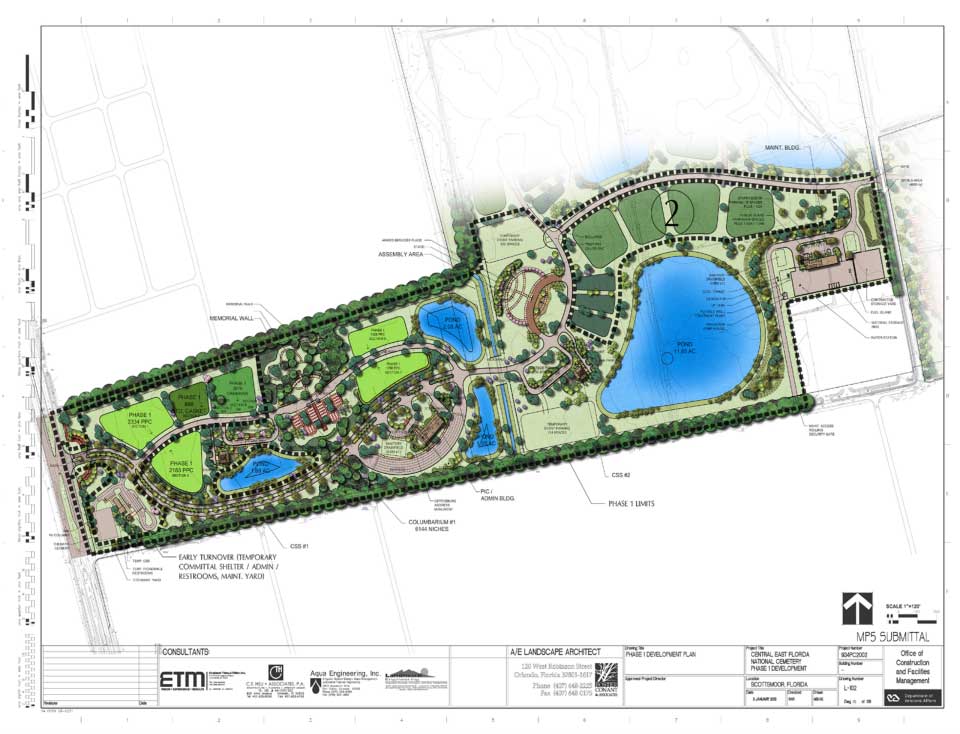 Proposed Veterans Cemetery layout
