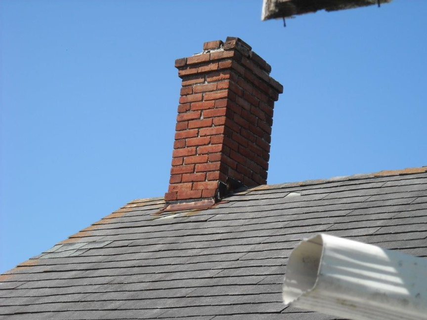 West side chimney before restoration West side chimney before restoration
