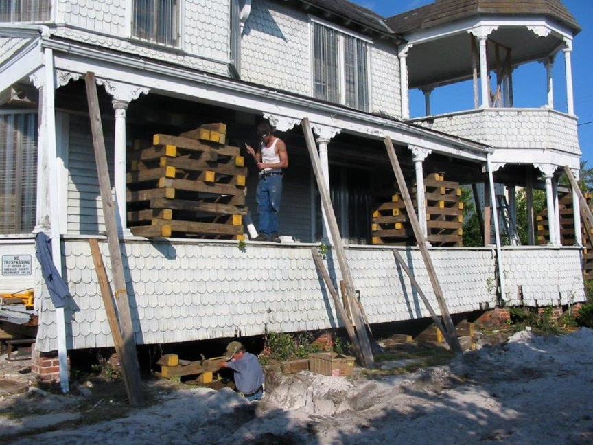 Stabilization work on porch & foundation - a Stabilization work on porch & foundation - a