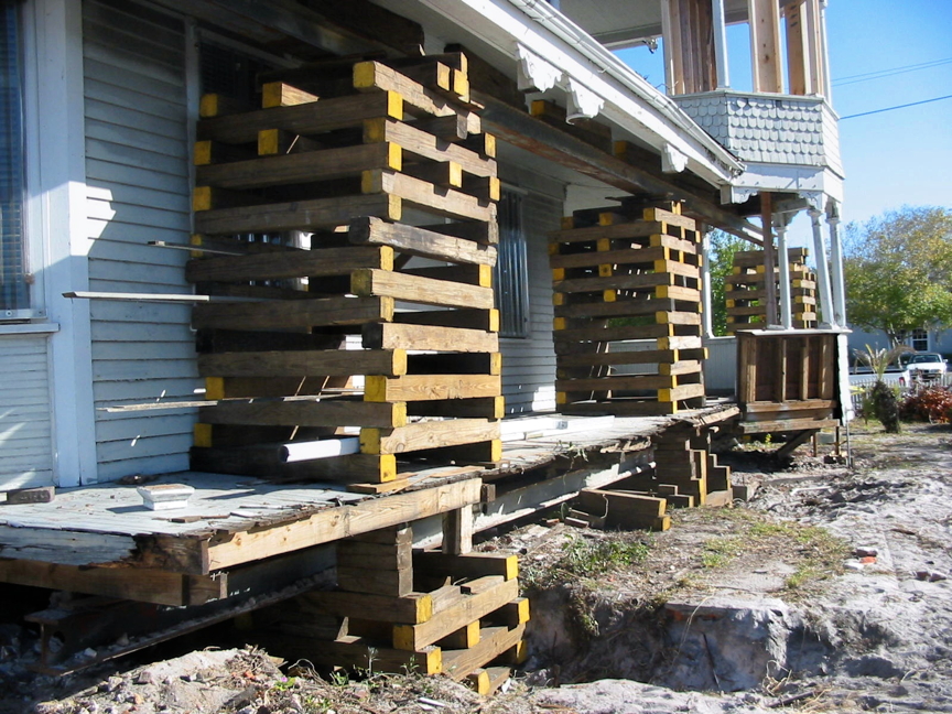 Stabilization work on porch & foundation - b Stabilization work on porch & foundation - b