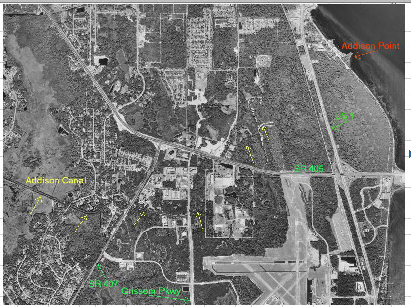 Aerial of Addison Canal - west section