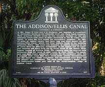  Marker for the Addison-Ellis Canal in Titusville