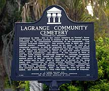 LaGrange Community Cemetary marker