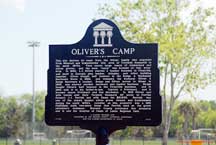 Oliver's Camp historic marker