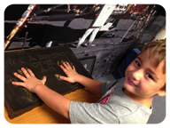 Enjoying a STEAM Saturday at the Space Walk of Fame Museum.