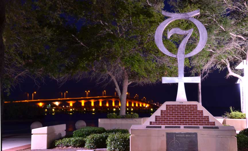 Mercury Project monument in Titusville's Space Walk of Fame