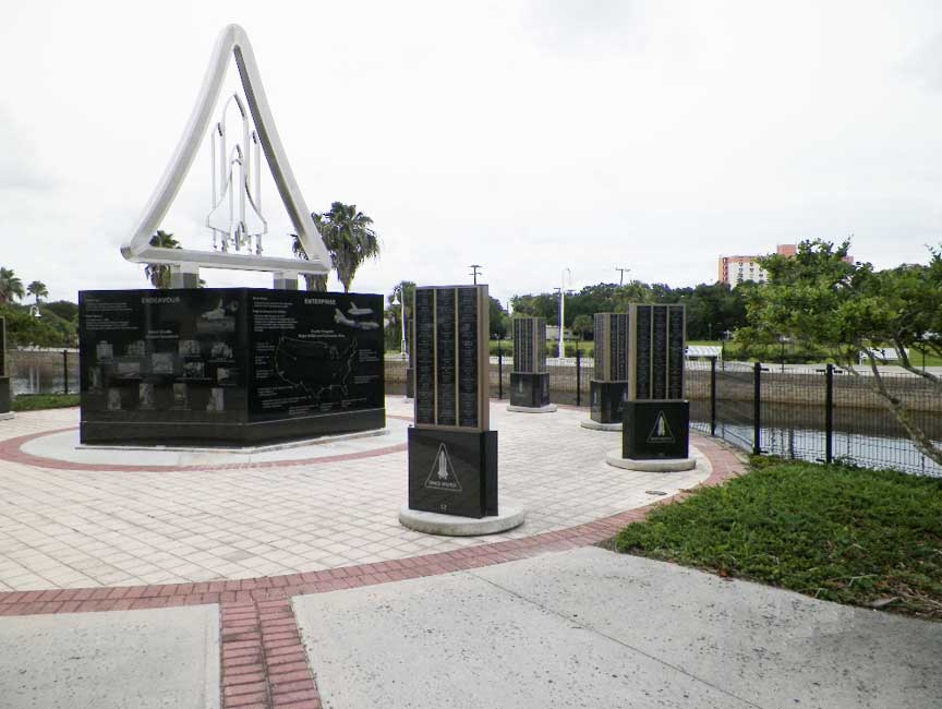 Shuttle Project monument in Titusville's Space Walk of Fame