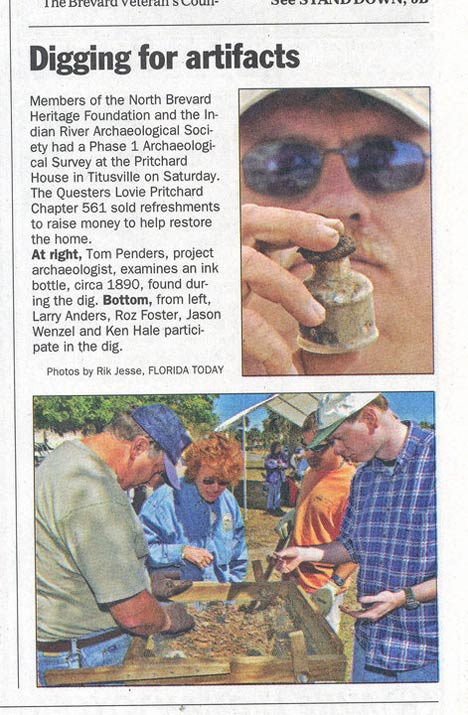 Florida Today article on Pritchard House project.