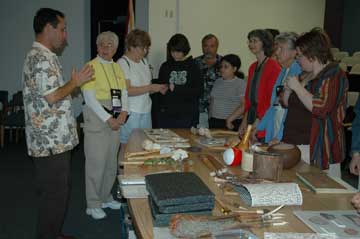 Dave McDonald conducting his Ais Indian education presentation.