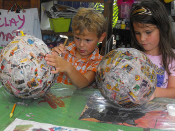 Globe art project.